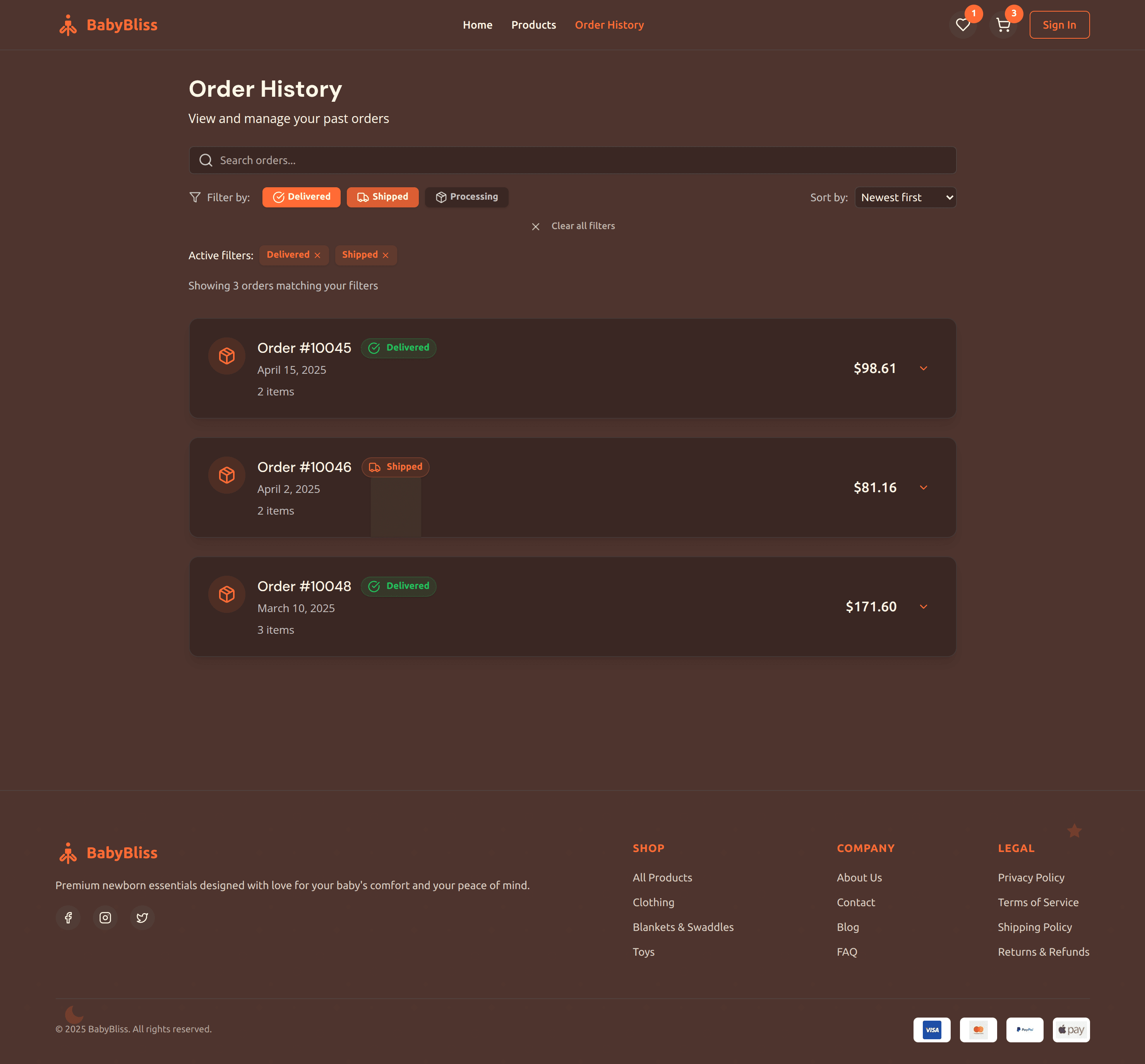 BabyBliss - an ecommerce site for Newborn Baby Items screenshot 4