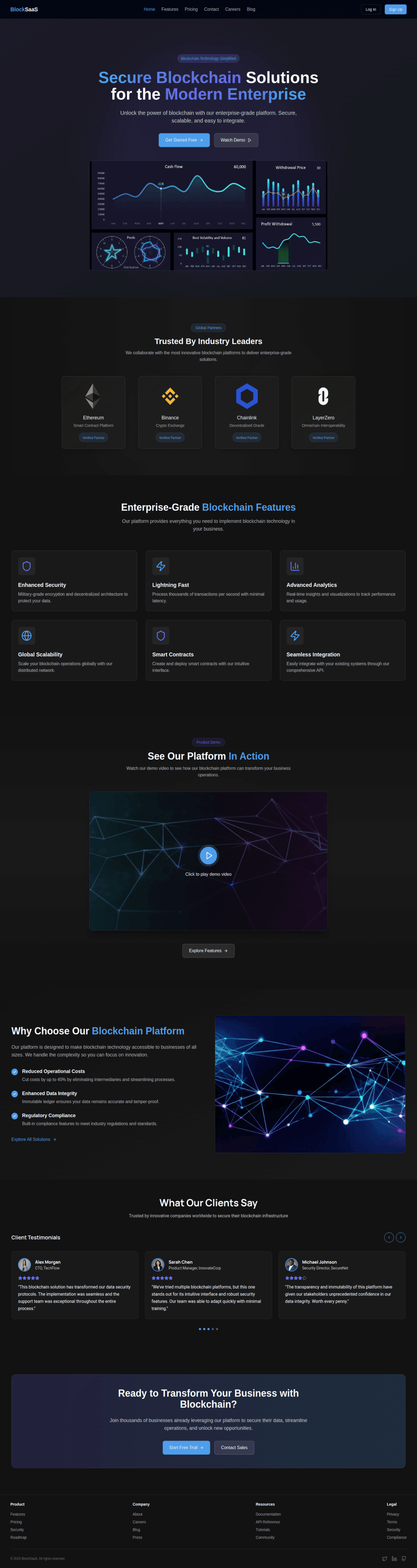 BlockSaaS - a Blockchain Services Website screenshot 1