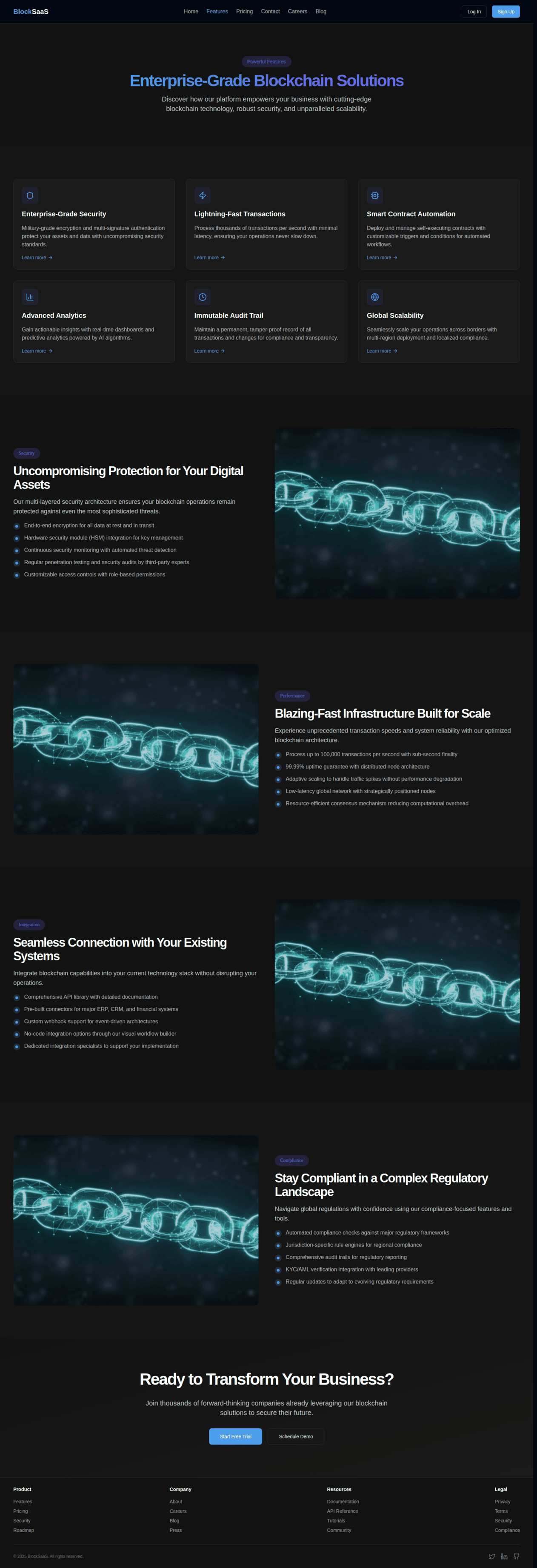 BlockSaaS - a Blockchain Services Website screenshot 2